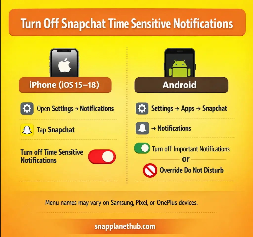 Turn of snapchat time sensitive notifications