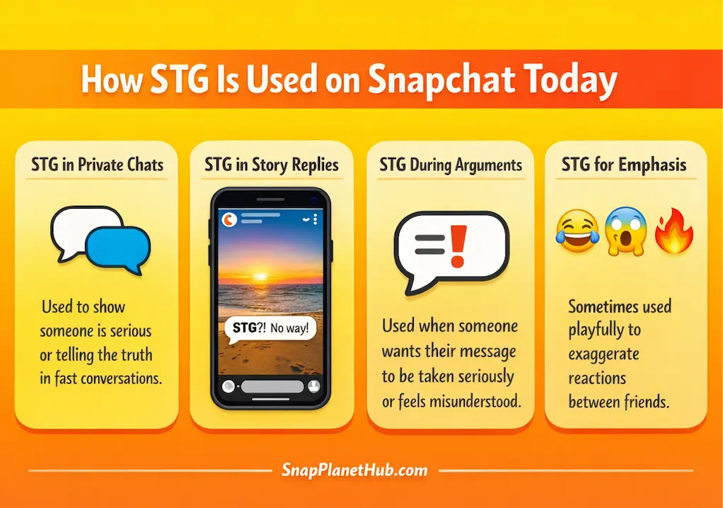 How STG Is Used on Snapchat Today

